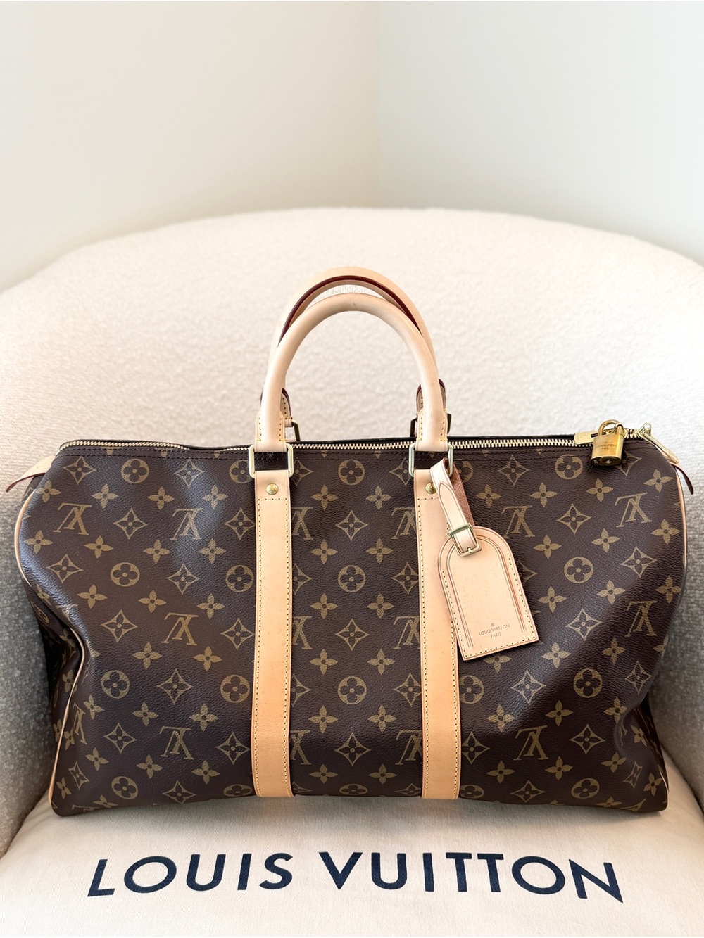 Louis Vuitton Keepall 45 Monogram Canvas Duffel Bag